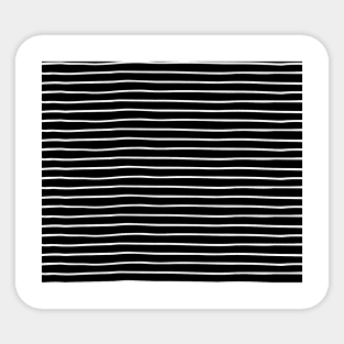 Black & White Handdrawn Stripe Sticker